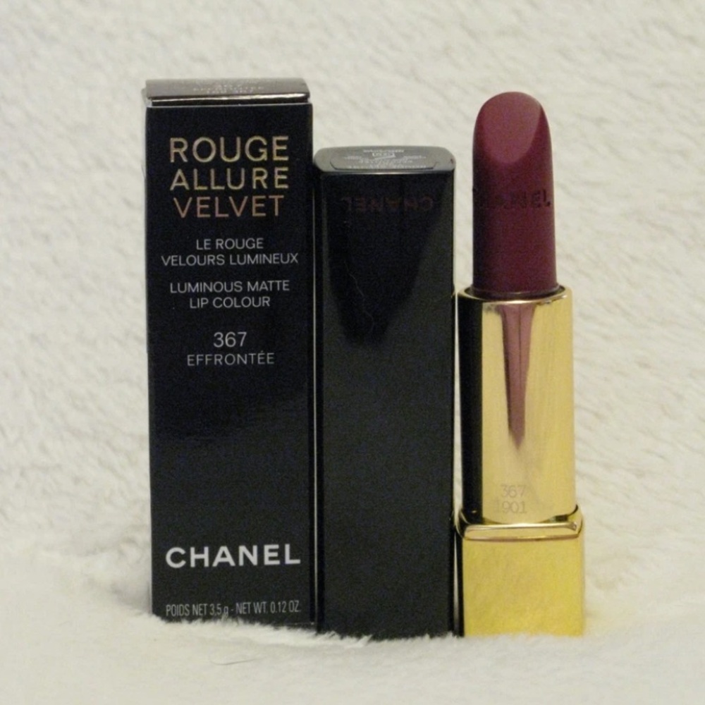 Chanel Rouge Allure Velvet Lipstick 'Effrontee' #367 Ltd Ed Rouge Noir Sold Out